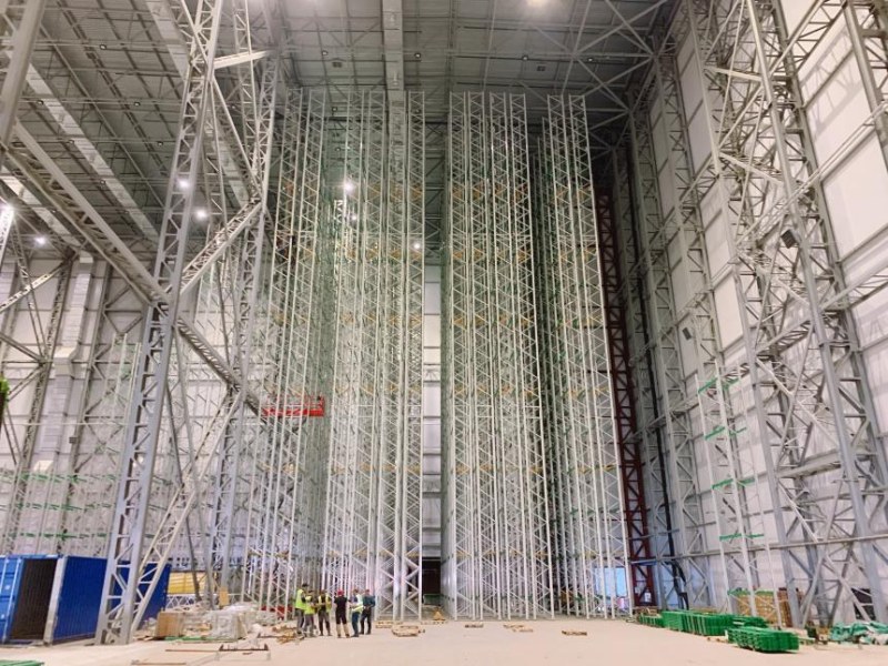 Double deep high bay racks